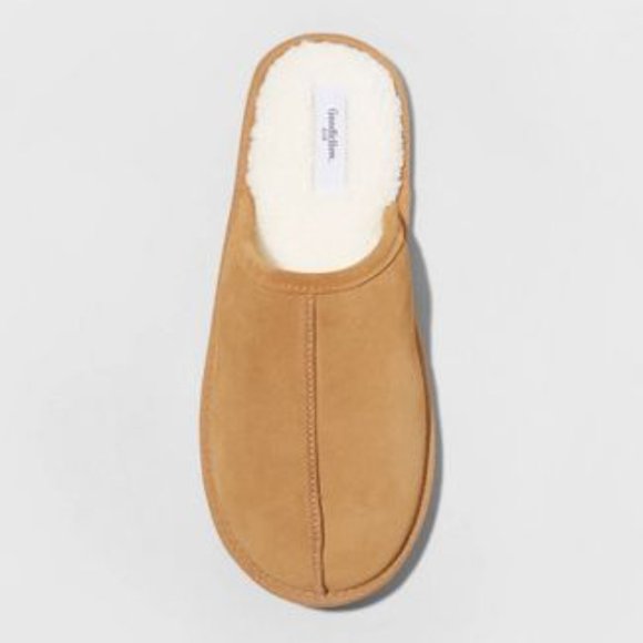 NEW Men's Goodfellow & Co Alex Scuff Slide Leather Slippers - Picture 3 of 4